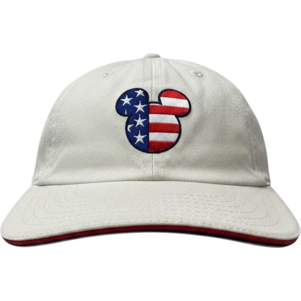 Vintage Y2K Walt Disney World‎ Strapback Hat Mickey Mouse USA Logo Casual Cap